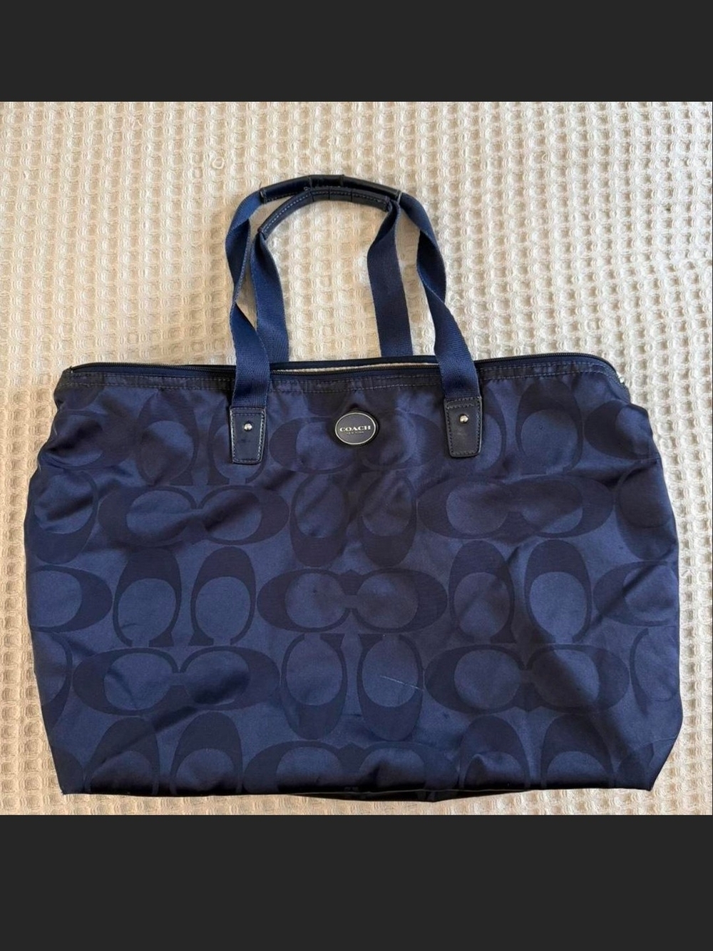 Coach Navy Weekender Foldable Tote